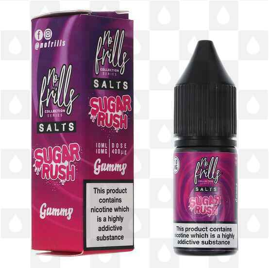 Gummy | Sugar Rush by No Frills E Liquid | 10ml Nic Salt, Strength & Size: 20mg • 10ml
