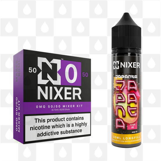 Mango Ice by Japanta x Nixer E Liquid | 60ml Long Fill, Nicotine Type: Nicotine Free, Strength & Size: 00mg • 60ml • Inc VG/PG Shots (50/50)