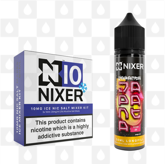 Mango Ice by Japanta x Nixer E Liquid | 60ml Long Fill, Nicotine Type: Nicotine Salt, Strength & Size: 10mg Salt Ice • 60ml • Inc Shots (50/50)