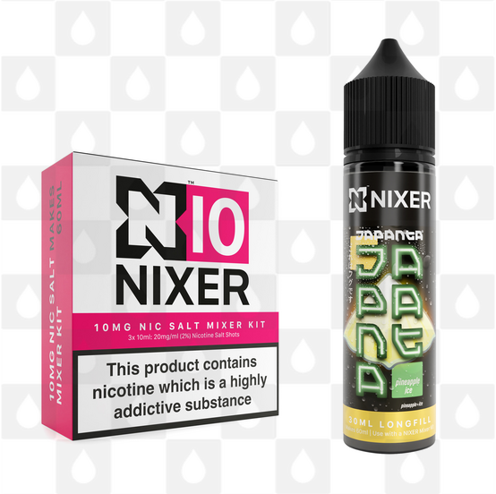Pineapple Ice by Japanta x Nixer E Liquid | 60ml Long Fill, Nicotine Type: Nicotine Salt, Strength & Size: 10mg Salt • 60ml • Inc Shots (50/50)
