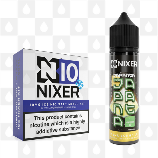 Pineapple Ice by Japanta x Nixer E Liquid | 60ml Long Fill, Nicotine Type: Nicotine Salt, Strength & Size: 10mg Salt Ice • 60ml • Inc Shots (50/50)