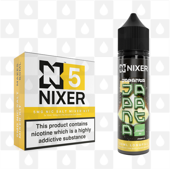 Pineapple Ice by Japanta x Nixer E Liquid | 60ml Long Fill, Nicotine Type: Nicotine Salt, Strength & Size: 05mg Salt • 60ml • Inc Shots (50/50)