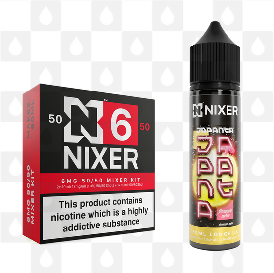 Pineapple Melon by Japanta x Nixer E Liquid | 60ml Long Fill, Nicotine Type: Regular Nicotine, Strength & Size: 06mg • 60ml • Inc Shots (50/50)
