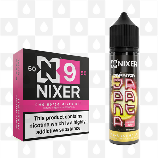 Pineapple Melon by Japanta x Nixer E Liquid | 60ml Long Fill, Nicotine Type: Regular Nicotine, Strength & Size: 09mg • 60ml • Inc Shots (50/50)