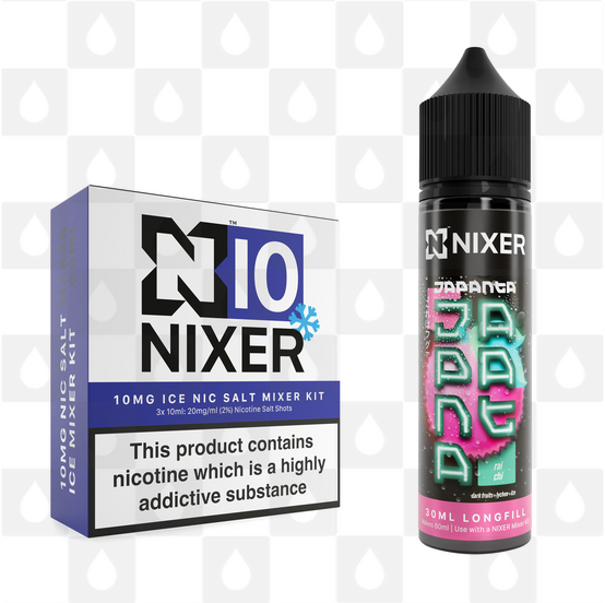 Rai Chi by Japanta x Nixer E Liquid | 60ml Long Fill, Nicotine Type: Nicotine Salt, Strength & Size: 10mg Salt Ice • 60ml • Inc Shots (50/50)