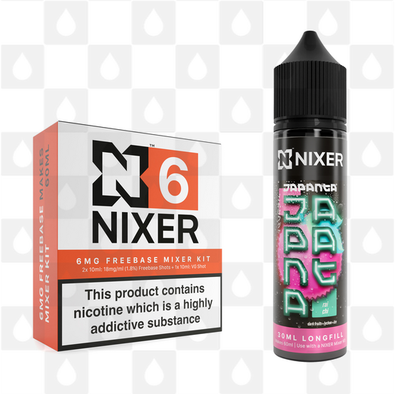 Rai Chi by Japanta x Nixer E Liquid | 60ml Long Fill, Nicotine Type: Regular Nicotine, Strength & Size: 06mg • 60ml • Inc Shots (70/30)
