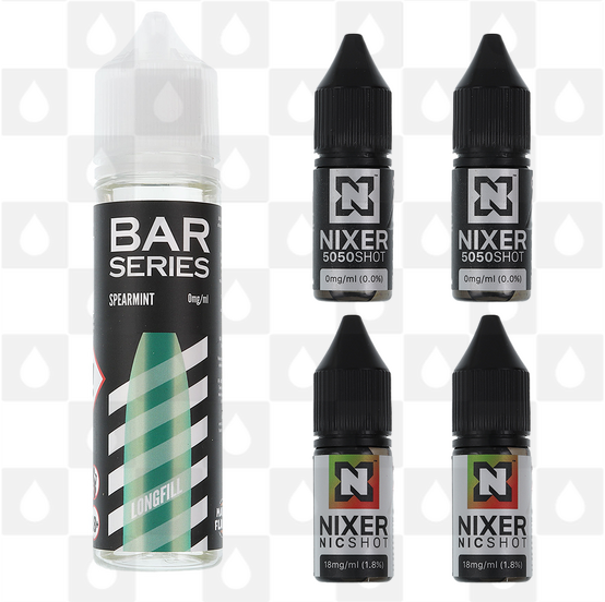 Spearmint by Bar Series E Liquid | 60ml Long Fill, Nicotine Type: Regular Nicotine, Strength & Size: 06mg • 60ml • Inc Shots (50/50)