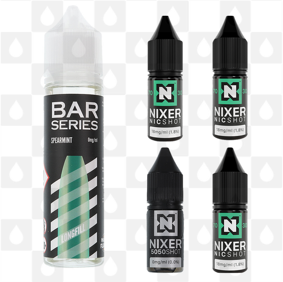 Spearmint by Bar Series E Liquid | 60ml Long Fill, Nicotine Type: Regular Nicotine, Strength & Size: 09mg • 60ml • Inc Shots (50/50)