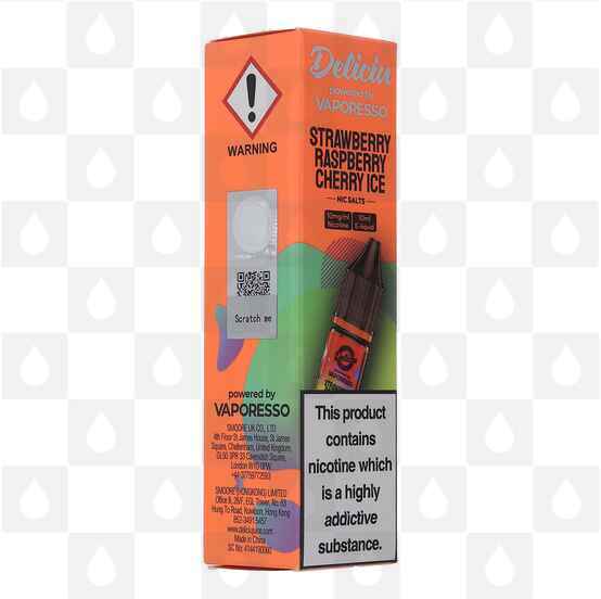 Strawberry Raspberry Cherry Ice | Deliciu by Vaporesso E Liquid | 10ml Nic Salt, Strength & Size: 10mg • 10ml