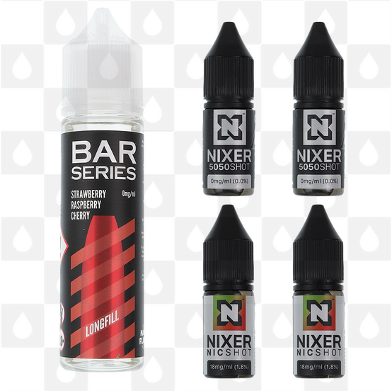 Strawberry Raspberry Cherry by Bar Series E Liquid | 60ml Long Fill, Nicotine Type: Regular Nicotine, Strength & Size: 06mg • 60ml • Inc Shots (50/50)