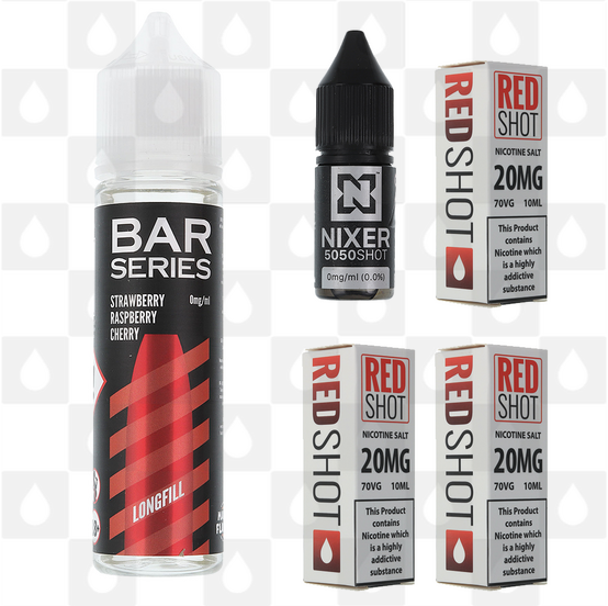 Strawberry Raspberry Cherry by Bar Series E Liquid | 60ml Long Fill, Nicotine Type: Nicotine Salt, Strength & Size: 10mg Salt • 60ml • Inc Shots (50/50)