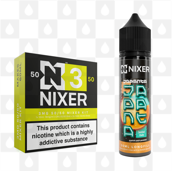 Twisted Fruit by Japanta x Nixer E Liquid | 60ml Long Fill, Nicotine Type: Regular Nicotine, Strength & Size: 03mg • 60ml • Inc Shots (50/50)