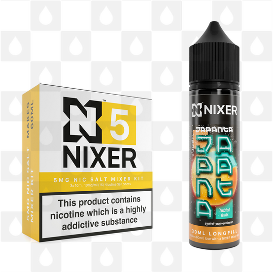 Twisted Fruit by Japanta x Nixer E Liquid | 60ml Long Fill, Nicotine Type: Nicotine Salt, Strength & Size: 05mg Salt • 60ml • Inc Shots (50/50)