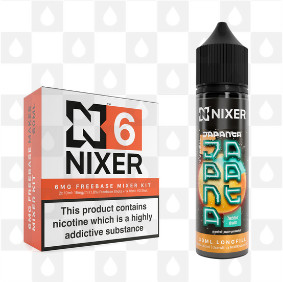 Twisted Fruit by Japanta x Nixer E Liquid | 60ml Long Fill, Nicotine Type: Regular Nicotine, Strength & Size: 06mg • 60ml • Inc Shots (70/30)