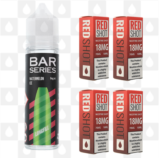 Watermelon Ice by Bar Series E Liquid | 60ml Long Fill, Nicotine Type: Regular Nicotine, Strength & Size: 12mg • 60ml • Inc Shots (50/50)