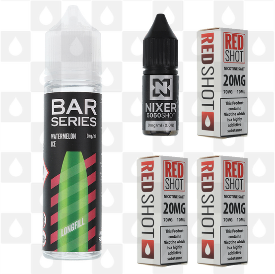 Watermelon Ice by Bar Series E Liquid | 60ml Long Fill, Nicotine Type: Nicotine Salt, Strength & Size: 10mg Salt • 60ml • Inc Shots (50/50)