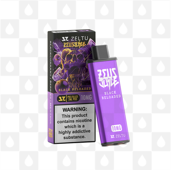 Black Reloaded by Zeus Juice | Zeltu X3 Replacement Pods, Pod Type: 10mg • 2ml Pod
