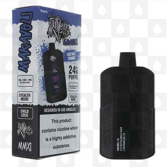 Blue Razz Strawzz | Makaveli 24000 by Ruthless | Disposable Vapes