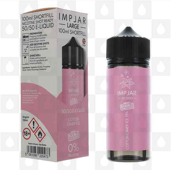 Cotton Candy Ice by Imp Jar E Liquid | 50ml & 100ml Short Fill, Strength & Size: 0mg • 100ml (120ml Bottle)