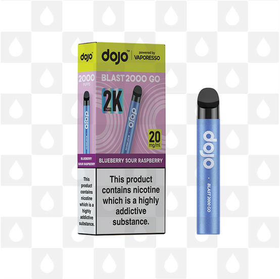 Dojo Blast 2000 Go by Vaporesso | Pre-filled Pod Kit, Strength & Puff Count: 20mg • 2000 Puffs, Flavour: Blueberry Sour Raspberry
