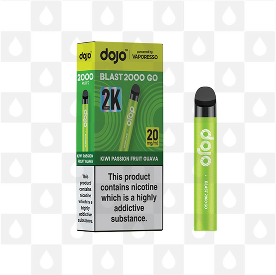 Dojo Blast 2000 Go by Vaporesso | Pre-filled Pod Kit, Strength & Puff Count: 20mg • 2000 Puffs, Flavour: Kiwi Passionfruit Guava
