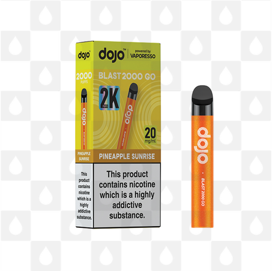 Dojo Blast 2000 Go by Vaporesso | Pre-filled Pod Kit, Strength & Puff Count: 20mg • 2000 Puffs, Flavour: Pineapple Sunrise