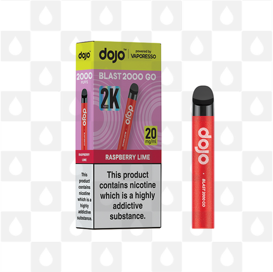Dojo Blast 2000 Go by Vaporesso | Pre-filled Pod Kit, Strength & Puff Count: 20mg • 2000 Puffs, Flavour: Raspberry Lime