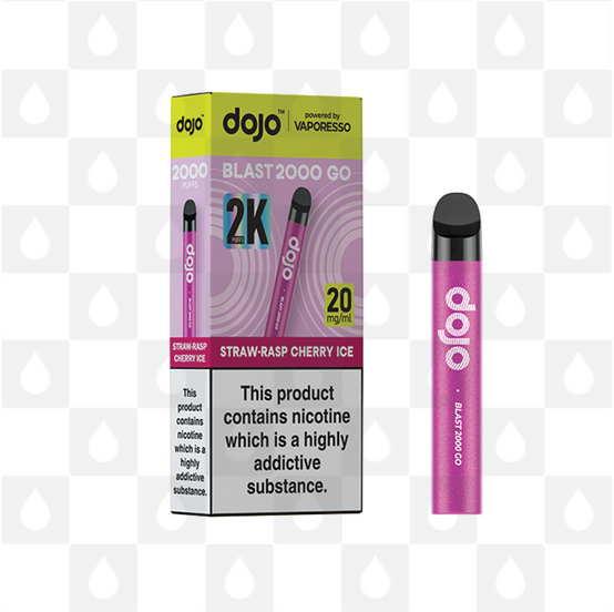 Dojo Blast 2000 Go by Vaporesso | Pre-filled Pod Kit, Strength & Puff Count: 20mg • 2000 Puffs, Flavour: Straw-Rasp Cherry Ice