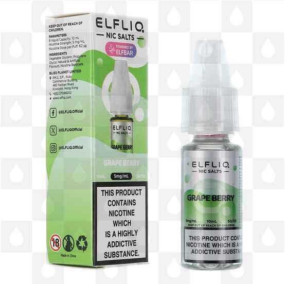 Grape Berry by Elfliq | Elf Bar E Liquid | Nic Salt, Strength & Size: 05mg • 10ml
