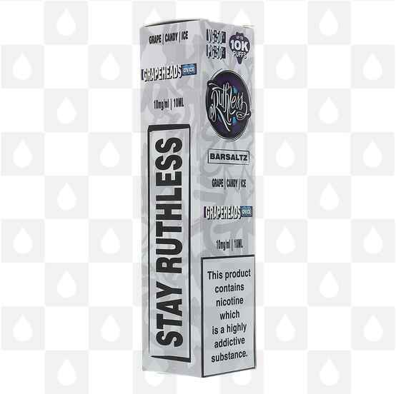 Grape Heads On Ice | Barsaltz by Ruthless | 10ml Nic Salt, Strength & Size: 10mg • 10ml
