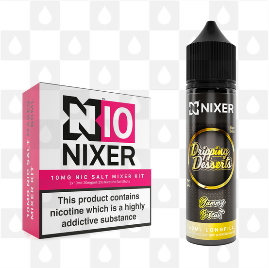 Jammy Biscuit by Dripping Desserts x Nixer E Liquid | 60ml Long Fill, Nicotine Type: Nicotine Salt, Strength & Size: 10mg Salt • 60ml • Inc Shots (50/50)