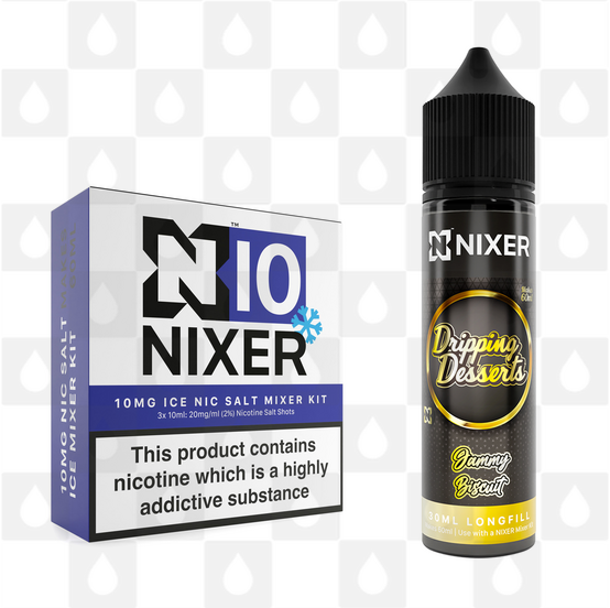 Jammy Biscuit by Dripping Desserts x Nixer E Liquid | 60ml Long Fill, Nicotine Type: Nicotine Salt, Strength & Size: 10mg Salt Ice • 60ml • Inc Shots (50/50)