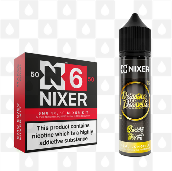 Jammy Biscuit by Dripping Desserts x Nixer E Liquid | 60ml Long Fill, Nicotine Type: Regular Nicotine, Strength & Size: 06mg • 60ml • Inc Shots (50/50)