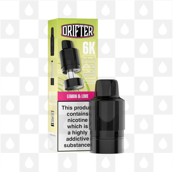 Lemon Lime | Drifter Bar 6000 Replacement Pods, Strength & Puff Count: 20mg • 6000 Puffs • V2