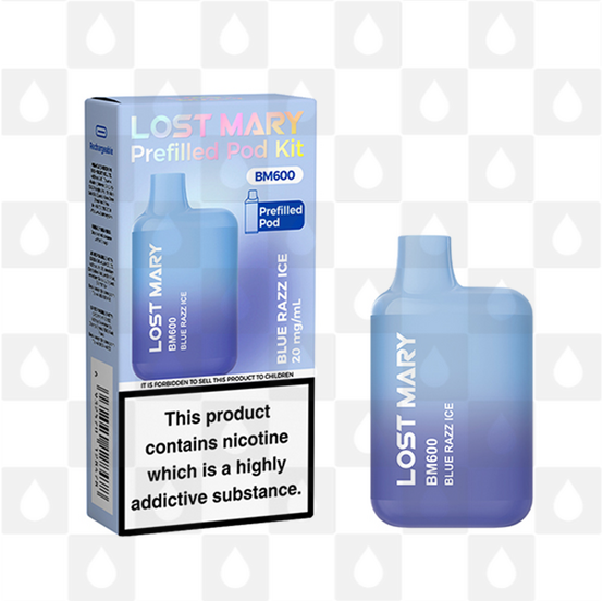Lost Mary BM600 | Pre-Filled Pod Kit, Flavour: Blue Razz Ice