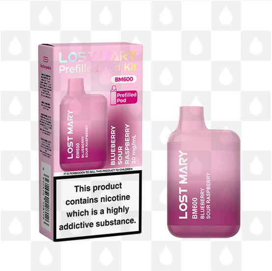 Lost Mary BM600 | Pre-Filled Pod Kit, Flavour: Blueberry Sour Raspberry