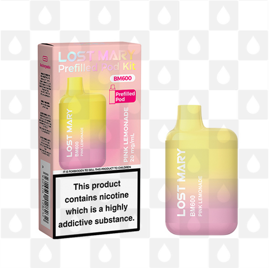 Lost Mary BM600 | Pre-Filled Pod Kit, Flavour: Pink Lemonade