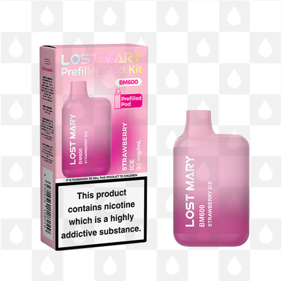Lost Mary BM600 | Pre-Filled Pod Kit, Flavour: Strawberry Ice