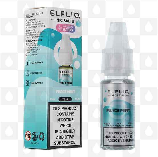 Peace Mint by Elfliq | Elf Bar E Liquid | Nic Salt, Strength & Size: 10mg • 10ml