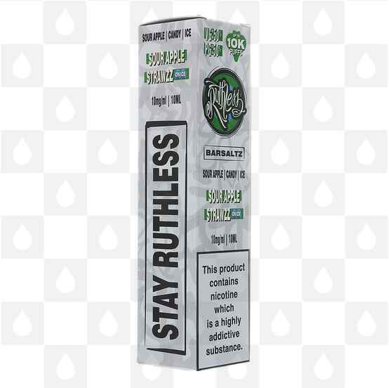 Sour Apple Strawzz On Ice | Barsaltz by Ruthless | 10ml Nic Salt, Strength & Size: 10mg • 10ml
