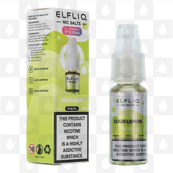 Sour Lemon by Elfliq | Elf Bar E Liquid | Nic Salt, Strength & Size: 20mg • 10ml