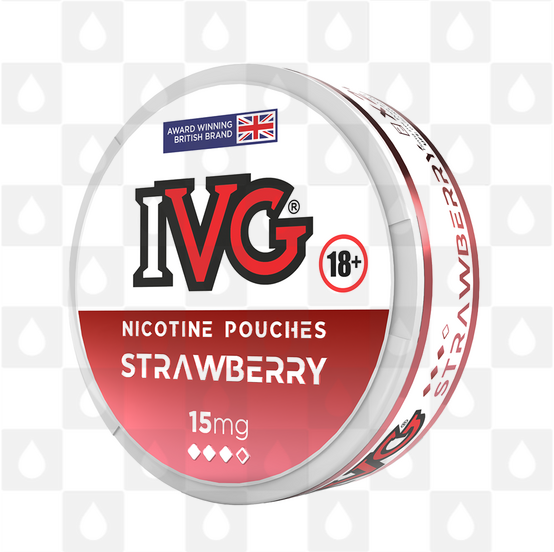 Strawberry by IVG | Nicotine Pouches, Strength & Size: 20 x 15mg Pouches