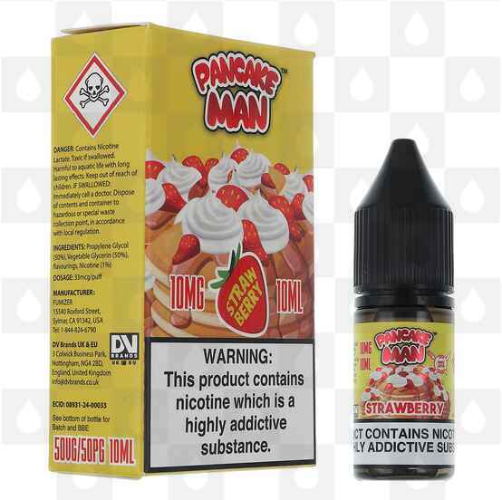 Strawberry by Pancake Man E Liquid | 10ml Nic Salt, Strength & Size: 10mg • 10ml
