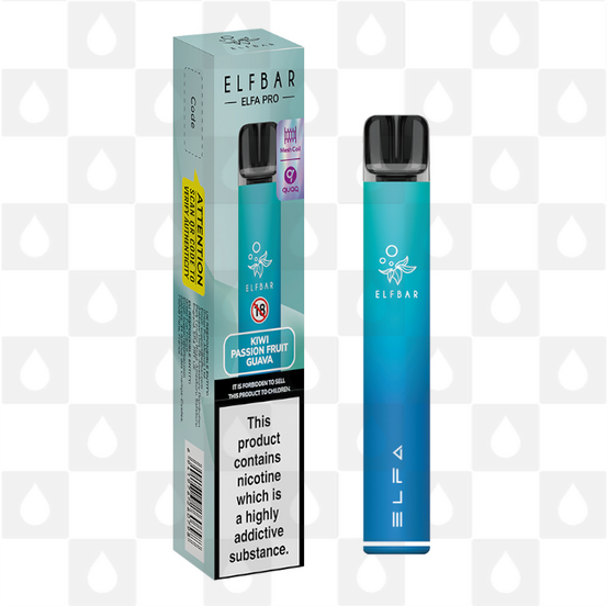 Elf Bar Elfa Pro | Pre-Filled Pod Kit, Battery Type: Battery & Pod (Out of Date), Selected Colour: Blue / Kiwi Passion Guava Pod