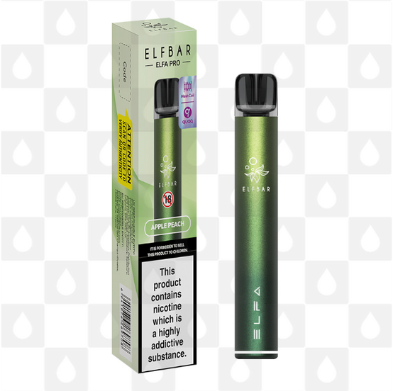 Elf Bar Elfa Pro | Pre-Filled Pod Kit, Battery Type: Battery & Pod (Out of Date), Selected Colour: Aurora Green / Apple Peach Pod