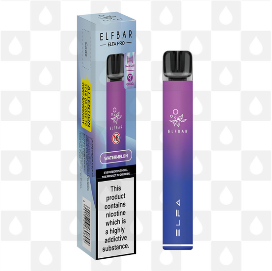 Elf Bar Elfa Pro | Pre-Filled Pod Kit, Battery Type: Battery & Pod (Out of Date), Selected Colour: Purple / Watermelon Pod