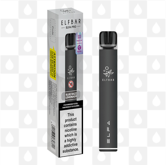 Elf Bar Elfa Pro | Pre-Filled Pod Kit, Battery Type: Battery & Pod (Out of Date), Selected Colour: Black / Blue Razz Lemonade Pod