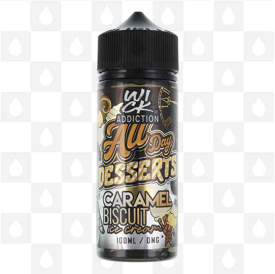 Caramel Biscuit Ice Cream | All Day Desserts by Wick Addiction E Liquid | 100ml Short Fill