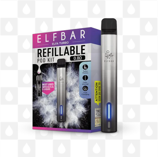 Elf Bar Elfa Turbo | Refillable Pod Kit, Selected Colour: Aurora Black