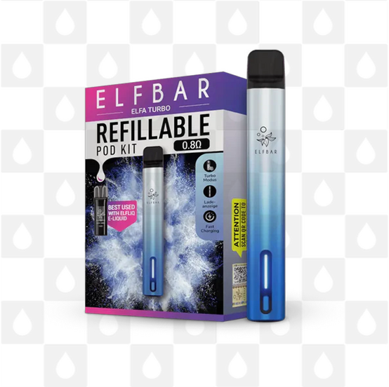 Elf Bar Elfa Turbo | Refillable Pod Kit, Selected Colour: Aurora Blue
